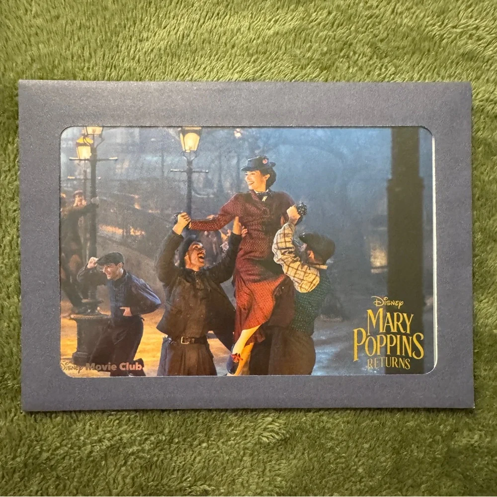 Disney Lithograph Mary Poppins Returns Costume Card - Red and Navy Scene